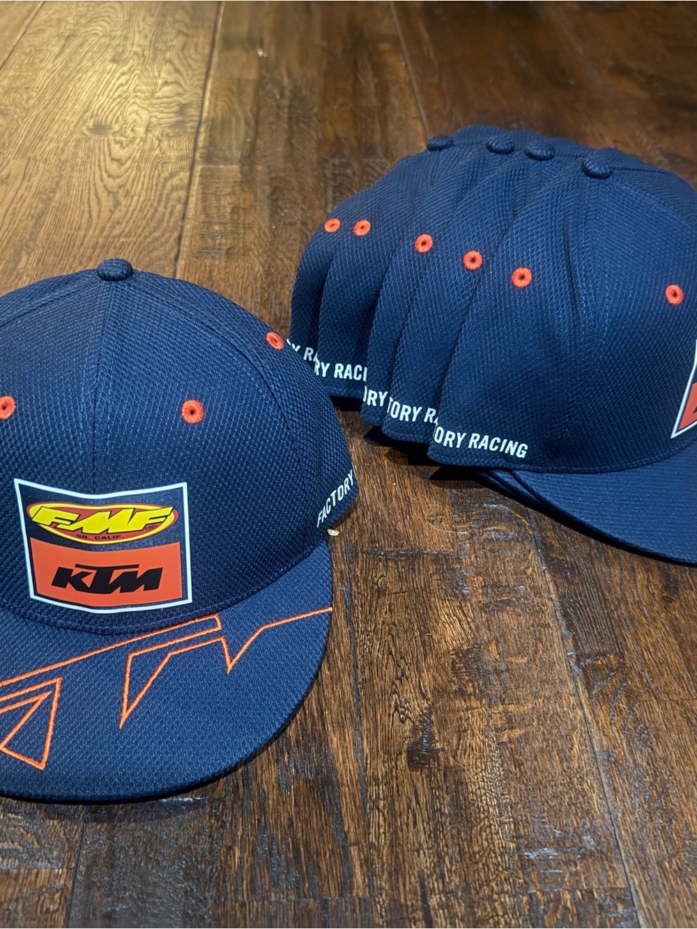 Quantity of 6 NEW - KTM FMF Navy Snapback Hat with Orange Accents 9FORTY NEW ERA